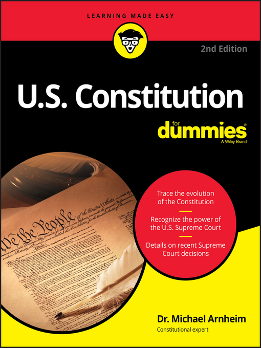 Title details for U.S. Constitution For Dummies by Michael Arnheim - Available